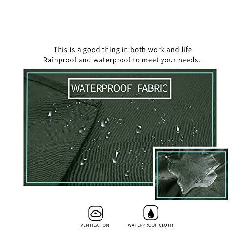 Waterproof Canvas Kitchen Apron with Pockets - Adjustable Bib for Cooking