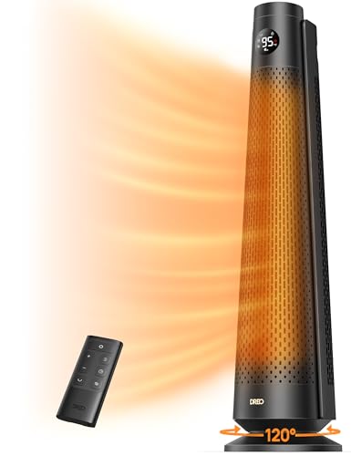 30-Inch Ceramic Space Heater with Remote and 120-Degree Oscillation