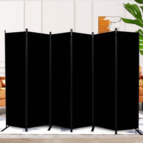 6-Panel Folding Privacy Screen, 11ft x 6ft Room Divider Partition