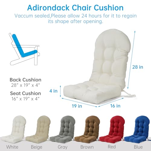 Non-Slip Rocking Chair Cushion 44x19-Inch Soft Chenille Pad