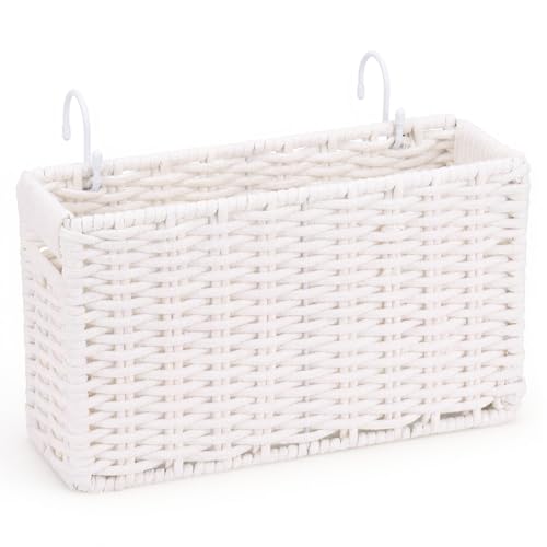 Cotton Rope Bedside Caddy Hanging Storage Organizer for Dorm Bunk Bed