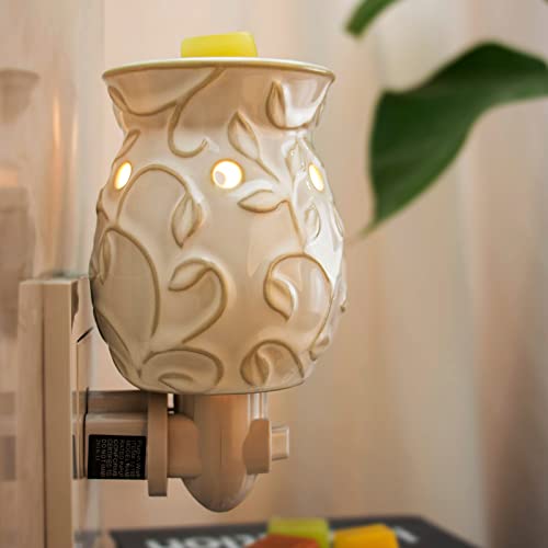 Ivy Bas-Relief Plug-In Wax Melt Warmer for Scented Wax with Spare Bulb