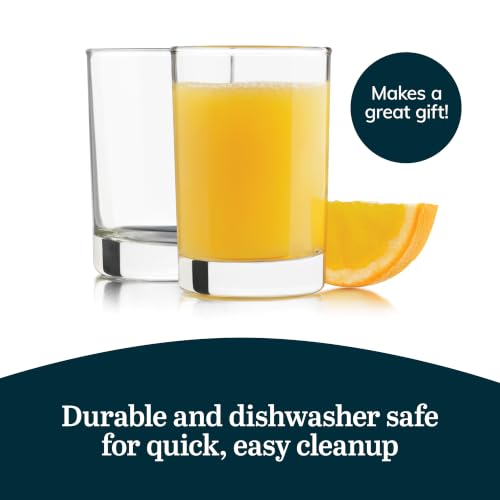 5.5 Oz Juice Glasses Set of 8, Weighted Base Clear Drinking Glassware