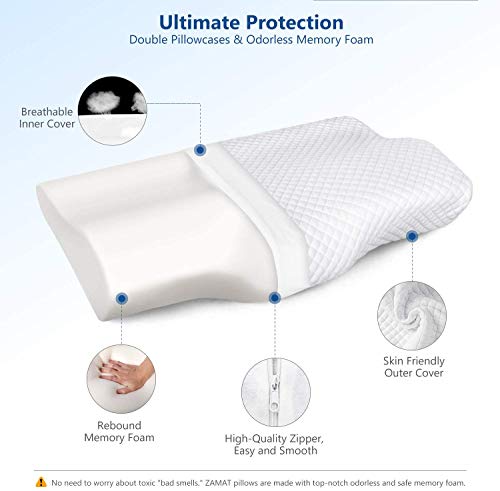 Adjustable Memory Foam Cervical Pillow for Neck Pain Relief