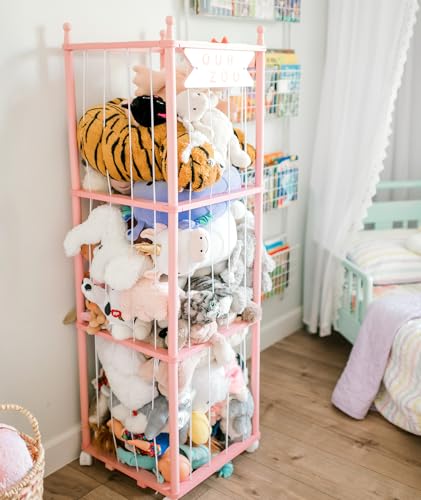 54-Inch Stuffed Animal Zoo Storage Organizer for Kids Playroom and Bedroom