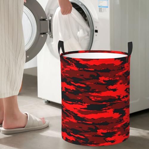 Collapsible Camouflage Laundry Hamper - Waterproof Storage Basket 38L