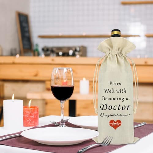 Mikela Doctor Gifts for Men Women Style 1 Wine Bag - Retirement, Birthday, Medical Graduation
