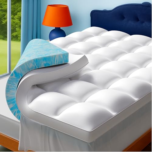 Airtree Queen 4 Inch Dual Layer Cooling Gel Memory Foam Mattress Topper