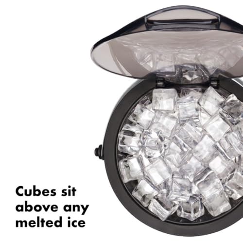 OXO Steel Ice Bucket with Tongs Set | Double-Wall Keeps Ice Cold