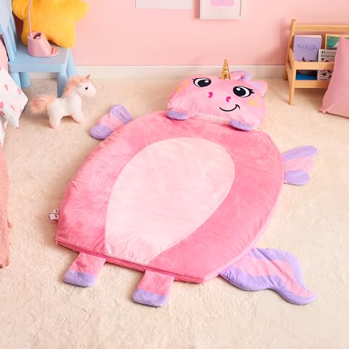 Kids Nap Mat with Pillow and Blanket, 60x39 Inch Portable Sleeping Bag