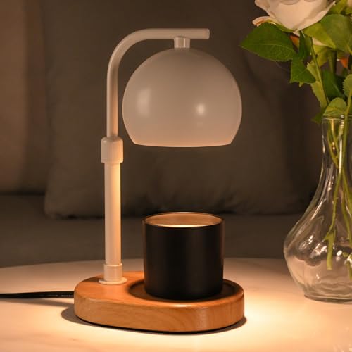 Dimmable Candle Warmer Lamp with Timer for Jar Candles - White