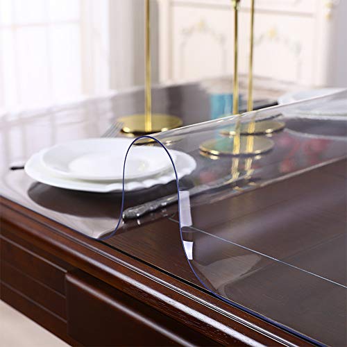 Clear PVC Desk Pad Protector 10x24 Inches, 1.5mm Thick Waterproof Mat