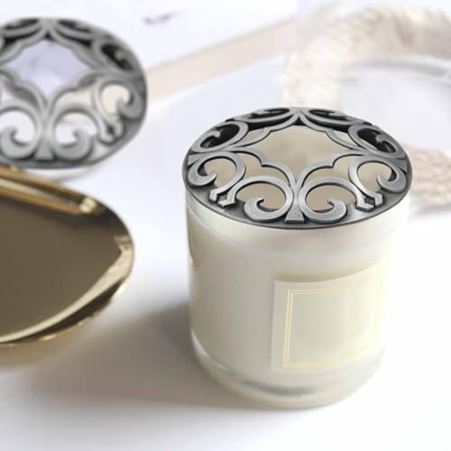 Metal Candle Topper Lids for Jar Candles - Burn Evenly Covers (2-Pack)