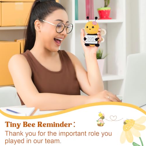 Handmade Crochet Bee Farewell Gift for Coworkers and Departing Colleagues