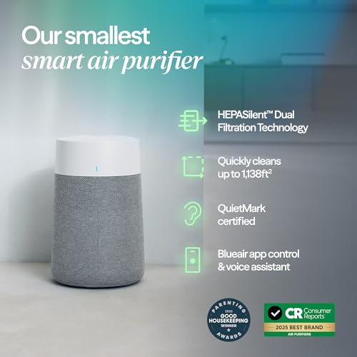 Smart Air Purifier for Bedroom and Small Rooms with HEPA Filter