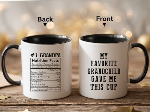 My Favorite Grandchild Gave Me This Ceramic Coffee Mug Gifts - White-Grandchild (12oz) Grandpa Grandma Cup
