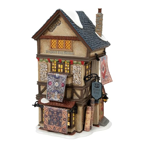 Dickens Village Kingsford Rug Merchant Lighted Porcelain Building, 8.46 Inch