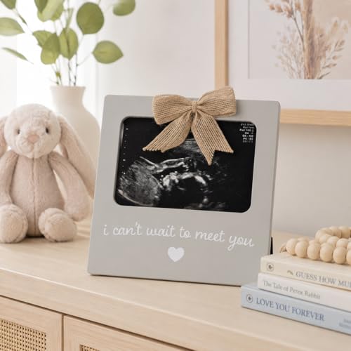 Sonogram Ultrasound Photo Frame 4x6 - Rustic Pregnancy Announcement Keepsake