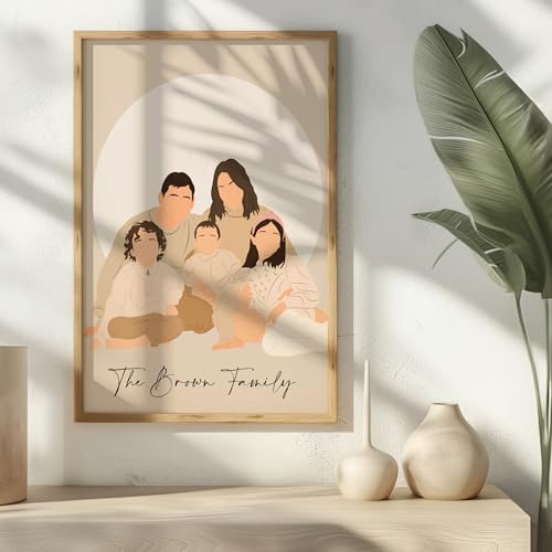 Custom Faceless Portrait Illustration Hand-Drawn From Your Photo