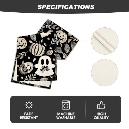 Halloween Table Runner 13x60 Inch Black Polyester Home Party Decor