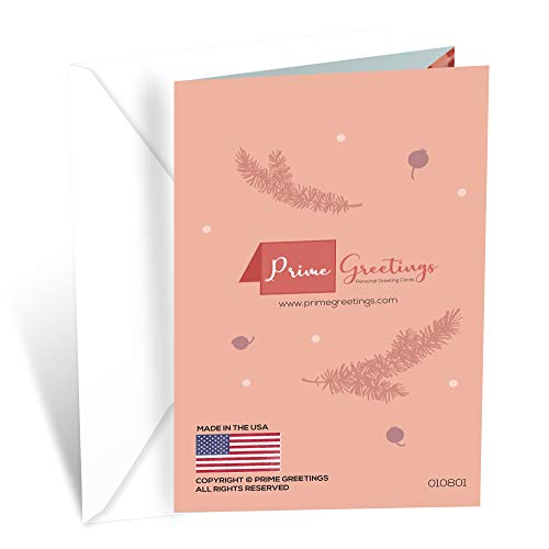 Premium Christmas Card for Sister - Eco-Friendly Thick Cardstock with Envelope, Made in USA, 5x7.75 Inches