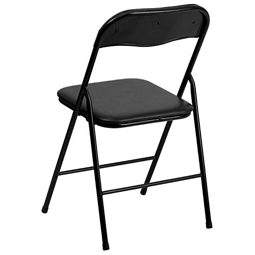 5-Piece Folding Card Table and Chair Set - Portable Event Seating, Black
