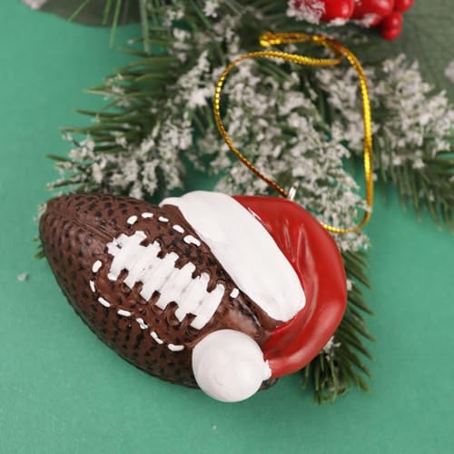 Needzo Football Christmas Ornament - Sports Holiday Decor, 2.5 Inch