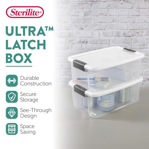 18 Quart Plastic Storage Box with Lids 6-Pack Stackable Containers