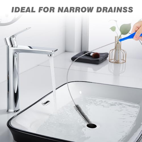 Flexible Long Drain Cleaning Brush, Bendable Hair Clog Remover Tool
