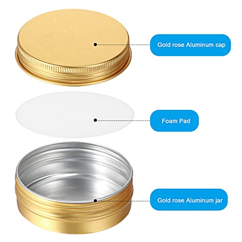 36 Pack 2 oz Metal Round Tins with Screw Lids & Stickers