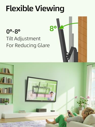 USX MOUNT Low Profile Tilt TV Wall Mount for 26-60 Inch TVs up to 99lbs - Universal VESA Compatibility