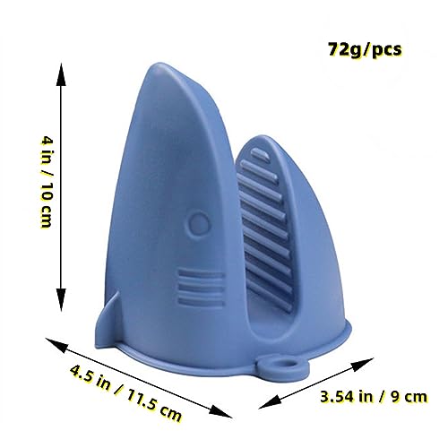 Heat-Resistant Silicone Mini Oven Mitts for Baking and Air Fryers - Blue