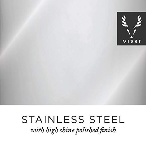 Viski Double Jigger 2oz/1oz Stainless Steel Japanese Style Bartending Tool - Silver