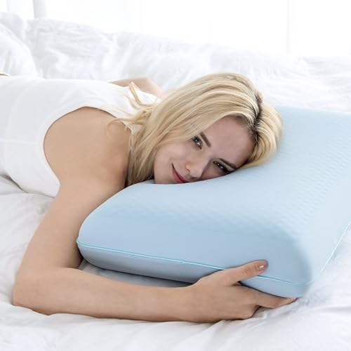 EGOHOME Cooling Gel Memory Foam Pillow - Reversible Neck Support Bed Pillow