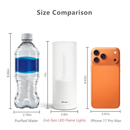 Bitrue 2nd-Gen Flameless Candles with Remote - 2 Pack, 13 Colors, Timer, Rechargeable