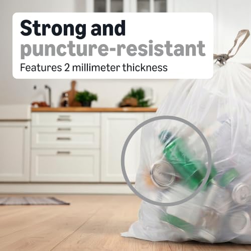18 Gallon Trash Compactor Bags - 2 Mil Heavy Duty Drawstring (50 Count)