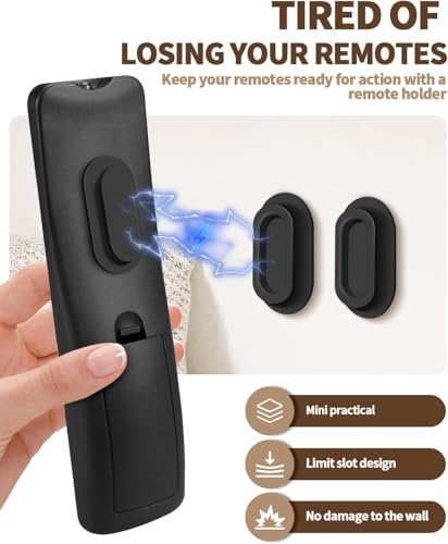 6 Pack Magnetic Remote Control Holder, Silicone Wall Mount for TV