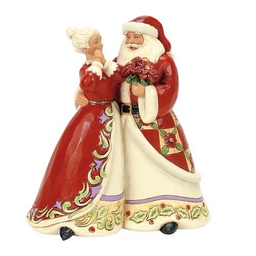 Jim Shore Heartwood Creek Santa & Mrs. Claus Holiday Figurine 6.57 Inch