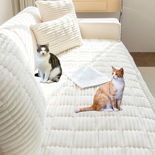 Washable Non-Slip Couch Cover for Dogs | Thick Flannel Sofa Protector