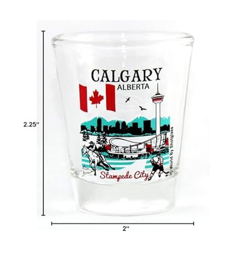 Calgary Alberta Canada Great Canadian Cities Collection Shot Glass