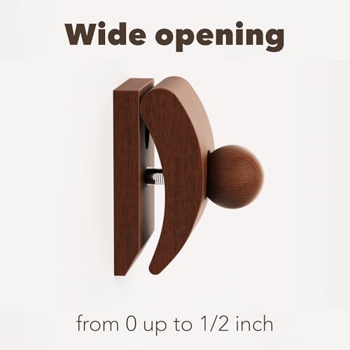 Wooden Tapestry & Quilt Wall Hangers - 4 Pack Display Clamp Clips