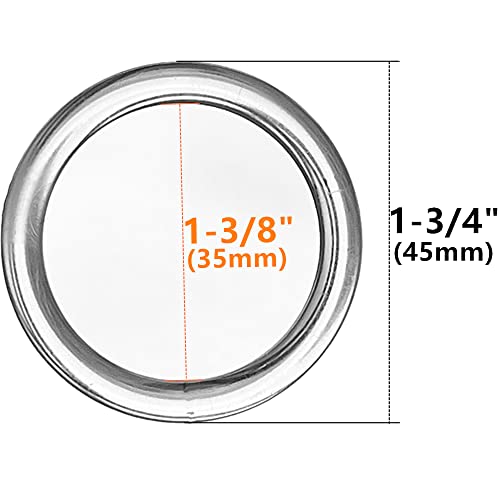 45mm Clear Plastic O-Rings 6-Pack for DIY Crafts, Crochet and Curtains