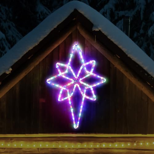 Baquler 22" Star of Bethlehem 360 LED Neon Outdoor Light - Colorful