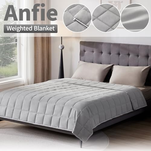 Cooling Weighted Blanket Queen Size 60x80 20lbs - Ultra Soft and Cozy
