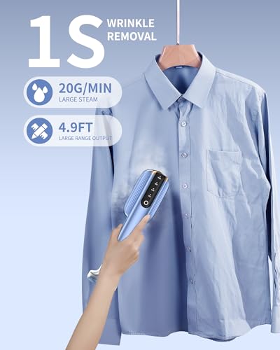 2-in-1 Portable Garment Steamer and Iron, 1200W Fast Heat-up Travel Steamer