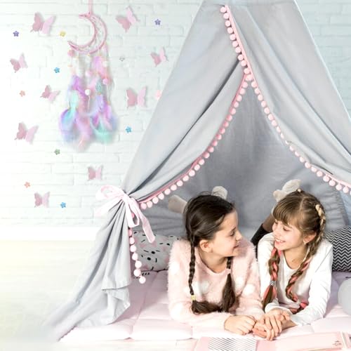 3D Butterfly and Star Wall Decor Set for Girls - Boho Bedroom Art