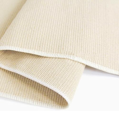 Cotton Montessori Work Rug for Toddlers, 17" x 27" Beige Activity Mat