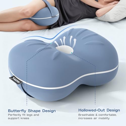 Cooling Knee Pillow for Side Sleepers - Memory Foam Support