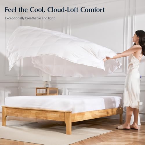 Pacific Coast Lightweight Goose Feather Down Fiber Comforter - King Size White