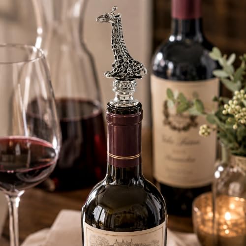 Homestia Giraffe Wine Bottle Stopper - Reusable Safari Animal Barware Accessory